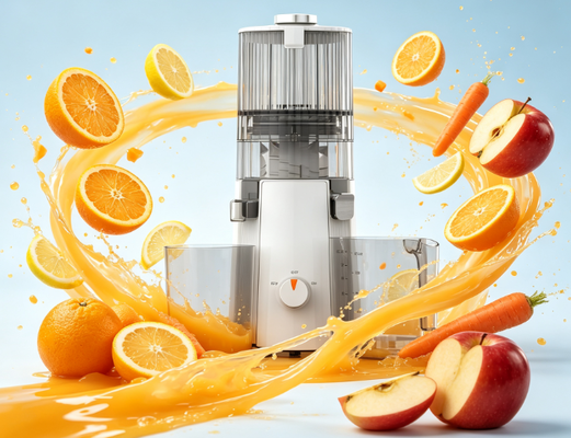 Licuadora de Extracción Lenta Inteligente HJ102A de Alimentación Ancha con Canal de 135mm, Motor de 200W, Libre de BPA