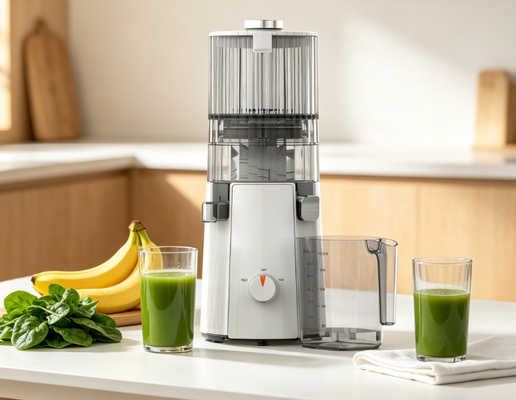 Licuadora de Extracción Lenta Fresh Smart HJ102A Libre de BPA — Potencia de 200W, Conducto de Alimentación de 135mm para Manzanas Enteras