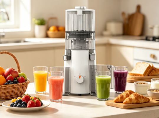 HJ102A Exprimidor de masticación lenta de alto rendimiento ️ Extracción de jugo de más del 98%, apertura de alimentación de 135 mm, taza de jugo de 1000 ml