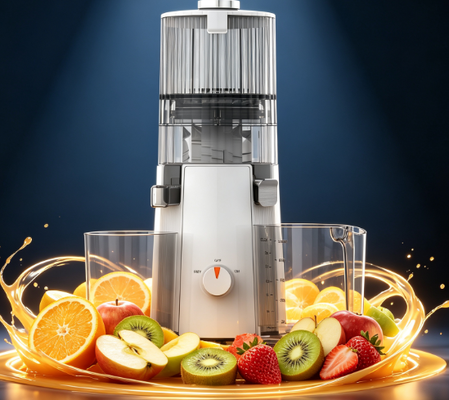 HJ102A Licuadora Lenta Silenciosa – Menos de 70dB de Ruido, Tolva Ancha de 135mm, Recipiente de Jugo de 1000ml, Material de PC Libre de BPA